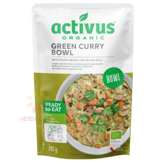 Obrázek pro Activus Bio Veganské zelené kari s mungo fazolkami a černou rýží (283g)
