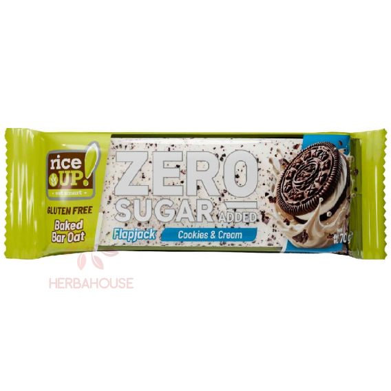 Obrázek pro Rice Up Zero Bezlepková ovesná tyčinka se sušenkovo-smetanovou příchutí bez přidaného cukru (70g)