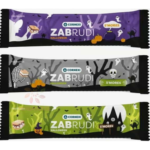 Obrázek pro Cornexi Halloween Zabrudi Ovesná tyčinka s vanilkovou nádivkou v kakaové polevě (30g)