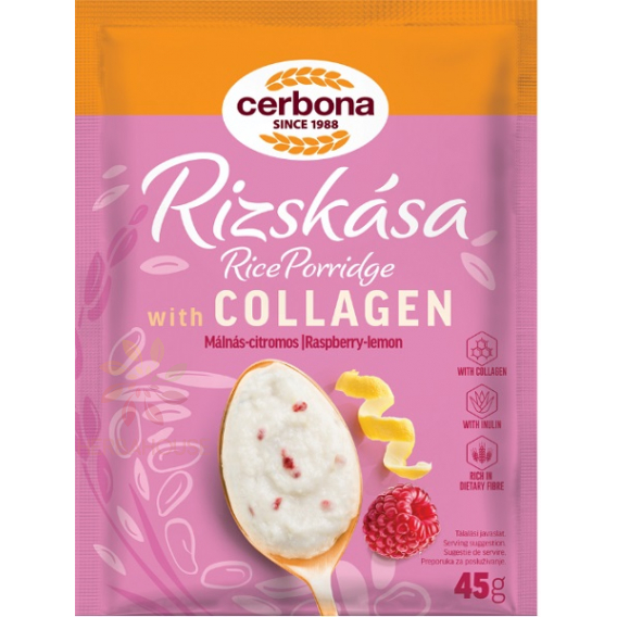 Obrázek pro Cerbona Rýžová kaše s kolagenem a inulinem malina-citron (45g)