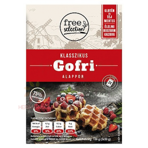 Obrázek pro Free Selection Bezlepková moučná směs na gofry, vafle (150g)