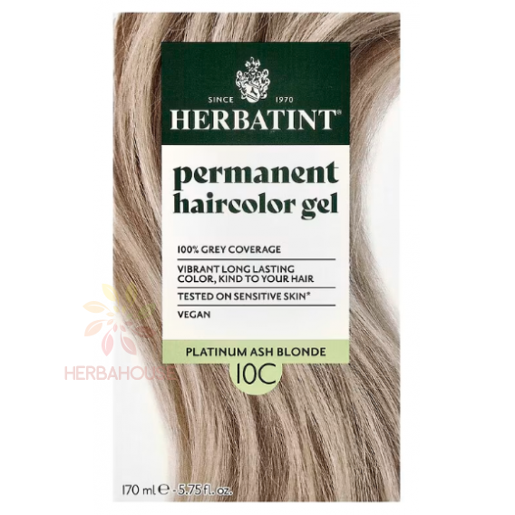 Obrázek pro Herbatint Přírodní permanentní barva na vlasy 10C - švédská blond (170ml)