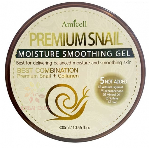 Obrázek pro Amicell Premium Snail Hydratační a zpevňující gel s extraktem šnečího mucinu a kolagenem (300ml)