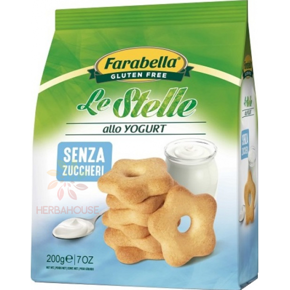 Obrázek pro Farabella Le Stelle Bezlepkové jogurtové sušenky bez přidaného cukru (200g)