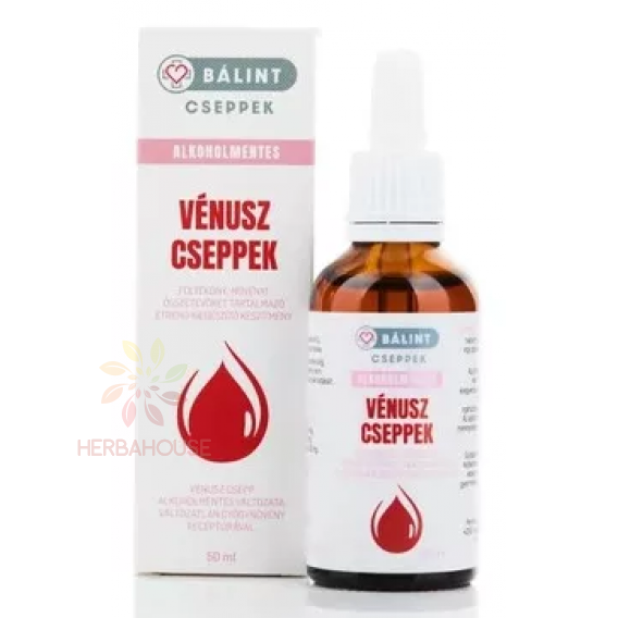 Obrázek pro Bálint cseppek Venušiny bylinné kapky pro ženské zdraví - bez alkoholu (50ml)
