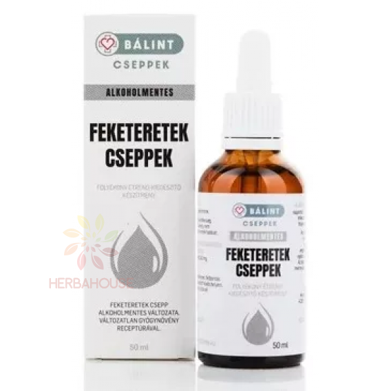 Obrázek pro Bálint cseppek Černá ředkvička kapky přírodní extrakt pro trávení, játra a detoxikaci - bez alkoholu (50ml)