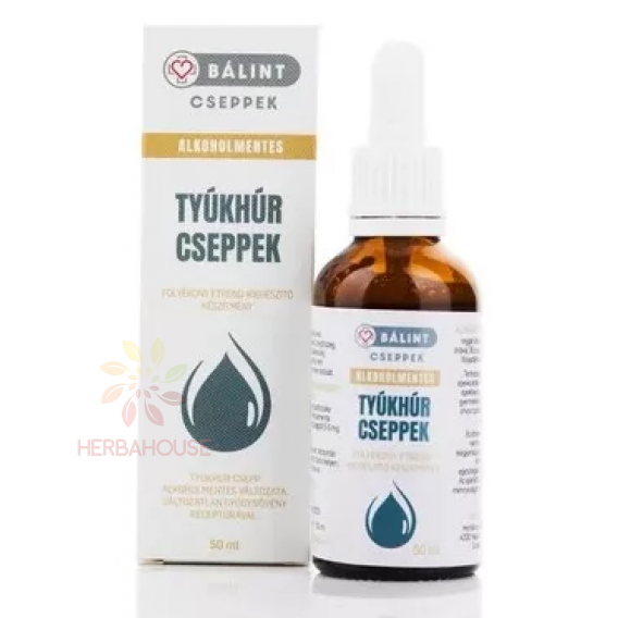 Obrázek pro Bálint cseppek Hvězdice prostřední a listy artyčoky bylinné kapky pro játra, žluč a trávení - bez alkoholu (50ml)