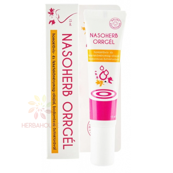 Obrázek pro Bálint Nasoherb nosní gel s rakytníkem, černou rasou a vitamíny A+E – regenerace nosní sliznice (15ml)