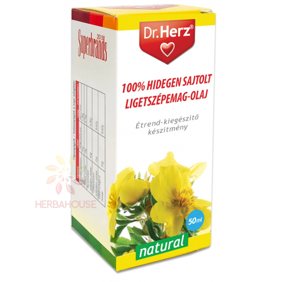 Obrázek pro Dr.Herz 100% Olej z pupalkových semen lisovaný za studena (50ml)