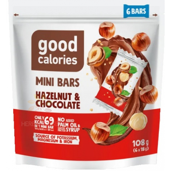 Obrázek pro Good Calories Datlové mini tyčinky s lískovými ořechy a čokoládou (108g)