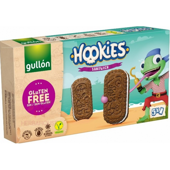 Obrázek pro Gullón Hookies Sandwich Bezlepkové Kakaové sušenky s krémovou náplní (230g)