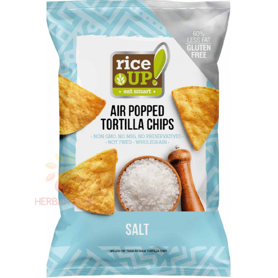 Obrázek pro Rice Up Bezlepkový Tortilla chips kukuřičný s mořskou solí (60g)
