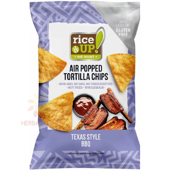 Obrázek pro Rice Up Bezlepkový Tortilla chips kukuřičný s příchutí barbecue (60g)