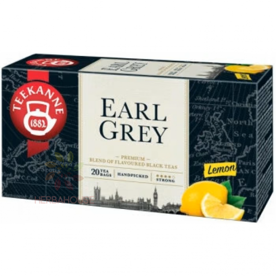 Obrázek pro Teekanne Earl Grey černý čaj s příchutí bergamotu a citronu porcovaný (20ks)