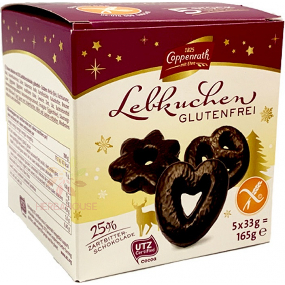 Obrázek pro Coppenrath Bezlepkové perníky v tmavé čokoládě (165g)