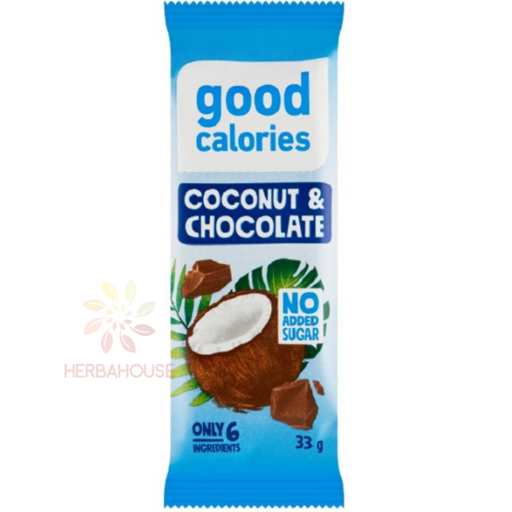 Obrázek pro Good Calories Datlová tyčinka kokos a čokoláda (33g)