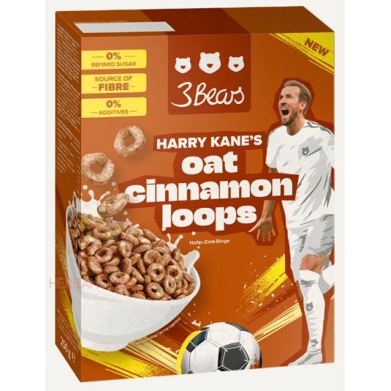 Obrázek pro 3Bears Celozrnné ovesné skořicové kroužky s agavovým sirupem (250g)