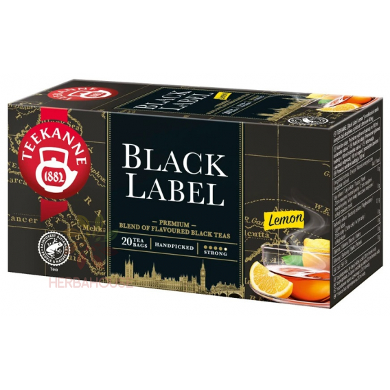 Obrázek pro Teekanne Black Label černý čaj s citrónovou příchutí porcovaný (20ks)