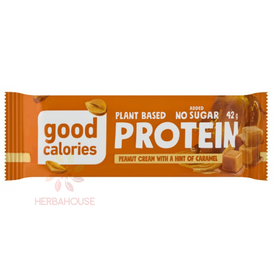 Obrázek pro Good Calories Proteinová tyčinka bez přidaného cukru - arašídový krém s nádechem karamelu (42g)
