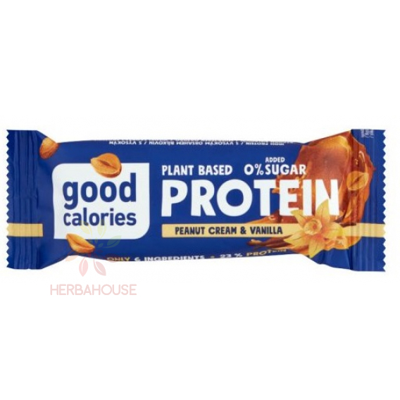 Obrázek pro Good Calories Proteinová tyčinka bez přidaného cukru - arašídový krém a vanilka (45g)