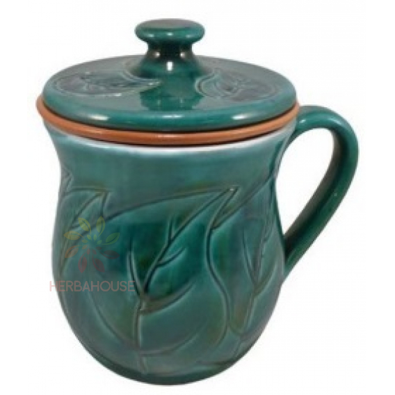 Obrázek pro Keramický hrnek se sítkem a víkem motiv 2 (1ks)