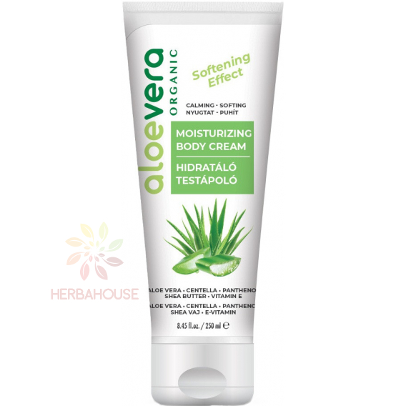 Obrázek pro Aloe Vera Organic Hydratační tělový krém s Aloe Vera – lehký, zklidňující a regenerační (250ml)