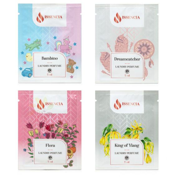 Obrázek pro Issencia Zkušební set pracích parfémů 4×7 ml (28ml)