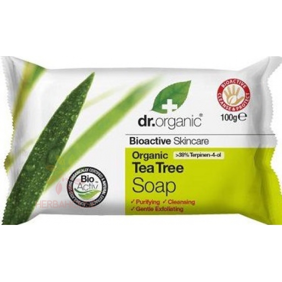 Obrázek pro Dr. Organic Bio mýdlo Tea Tree - čajovník (100g)