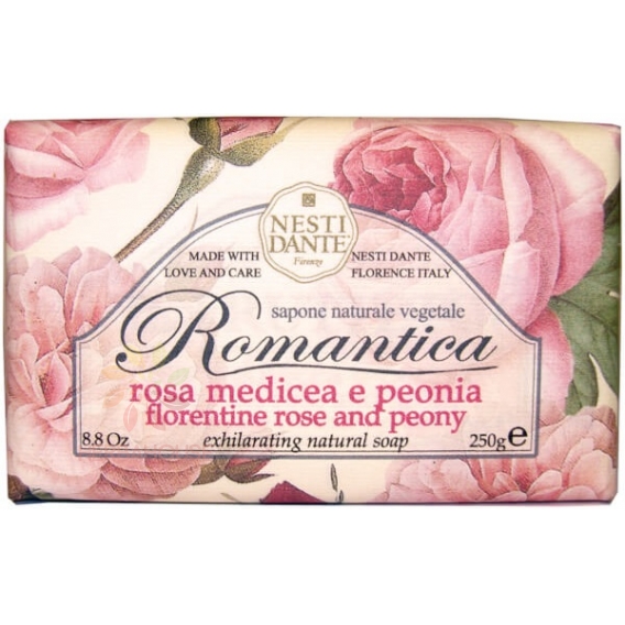 Obrázek pro Nesti Dante Romantica mýdlo růže a pivoňka (250g)
