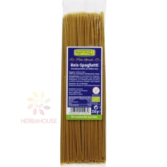 Obrázek pro Rapunzel Bio Bezlepkové těstoviny celozrnné rýžové - špagety (250g)