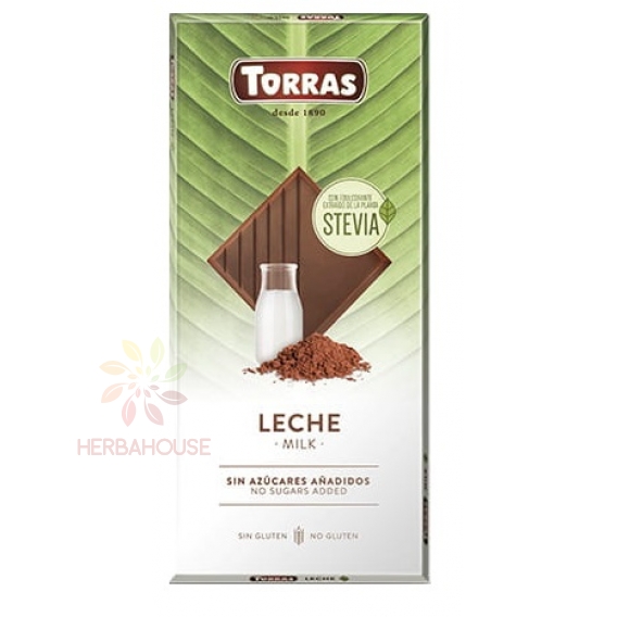 Obrázek pro Torr Bezlepková mléčná čokoláda bez přidaného cukru (100g)