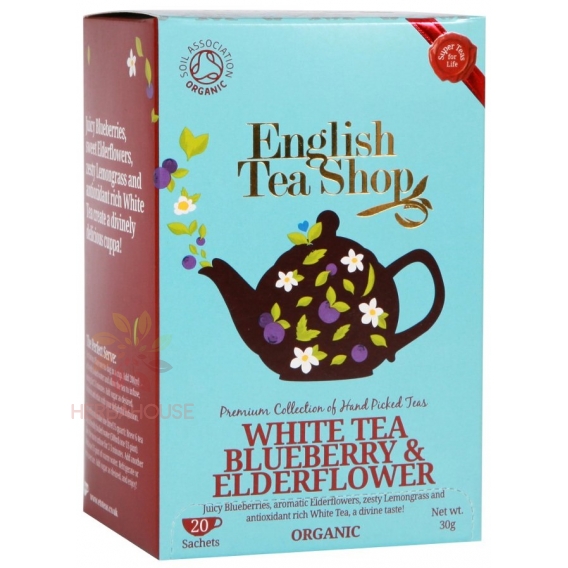 Obrázek pro English Tea Shop Bio Bílý čaj s brusinkou a bezem (20ks)