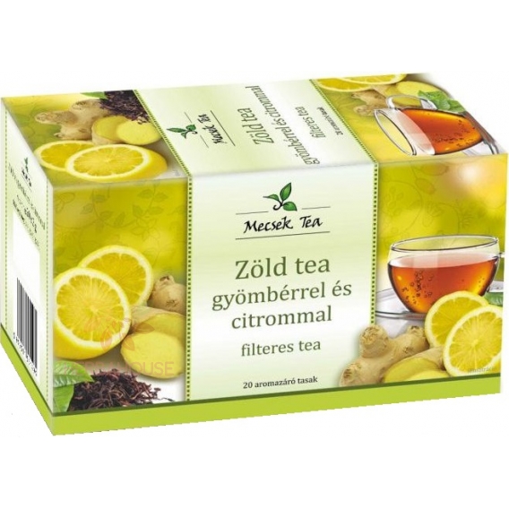 Obrázek pro Mecsek Porcovaný zelený čaj, zázvor, citron (20ks)