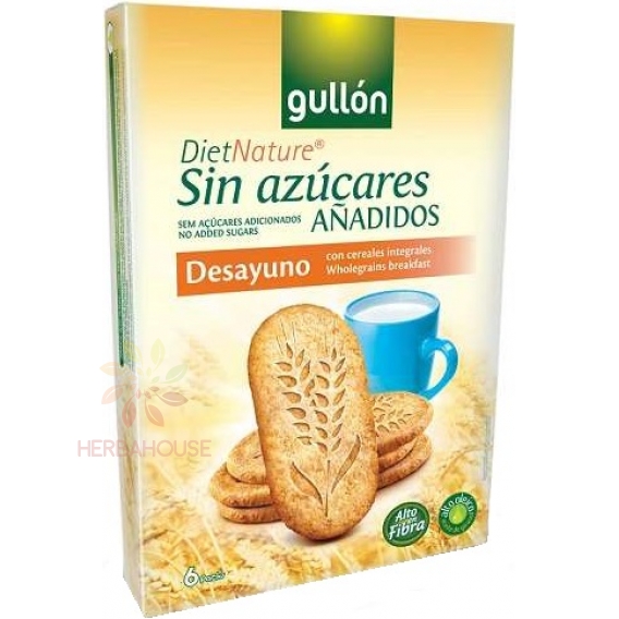 Obrázek pro Gullón Snídaňové sušenky s celozrnnými cereáliemi bez cukru (216g)