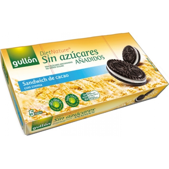 Obrázek pro Gullón Twins kakaové sušenky plněné krémem s vanilkovou příchutí bez cukru (210g)