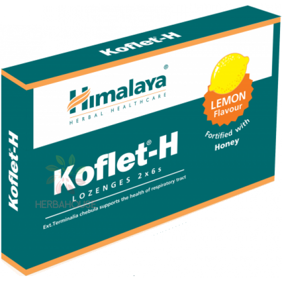 Obrázek pro Himalaya Koflet-H Lemon Bylinné pastilky s medem (12ks)