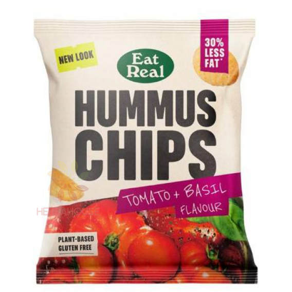 Obrázek pro EatReal Hummus chipsy s příchutí - rajče a bazalka (45g)