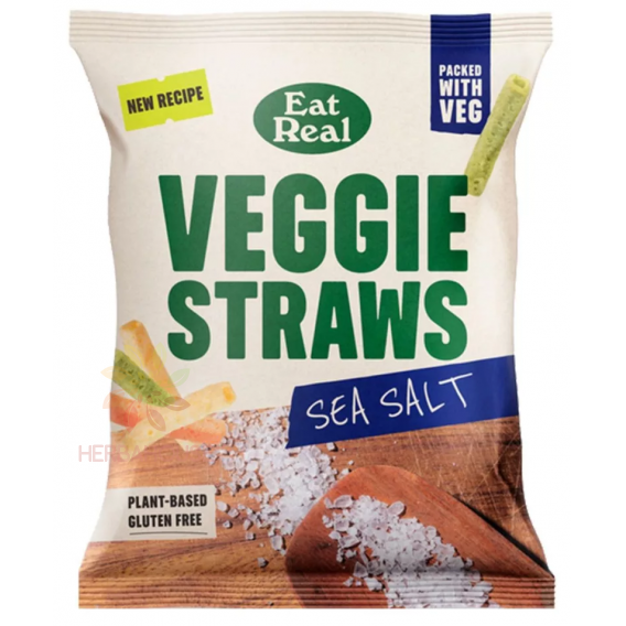 Obrázek pro Eat Real Veggie Straws zeleninové placky s mořskou solí (45g)