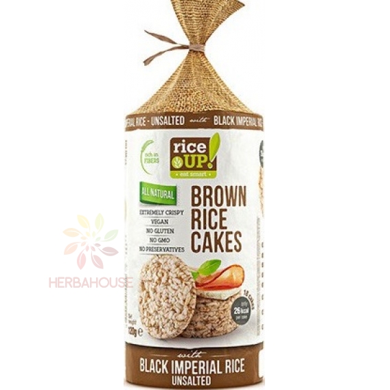 Obrázek pro Rice Up Bezlepkové celozrnné rýžové chlebíčky s černou rýží nesolené (120g)