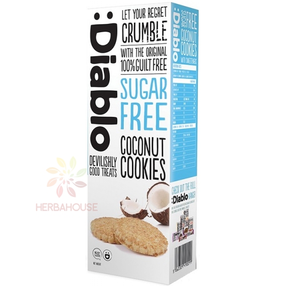 Obrázek pro Diablo Cookies sušenky kokosové bez cukru (150g)