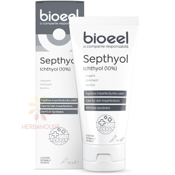 Obrázek pro Bioeel Septhyol krém s ichtyolem 10% – protizánětlivá mast na akné, seboreu a rosaceu (30g)