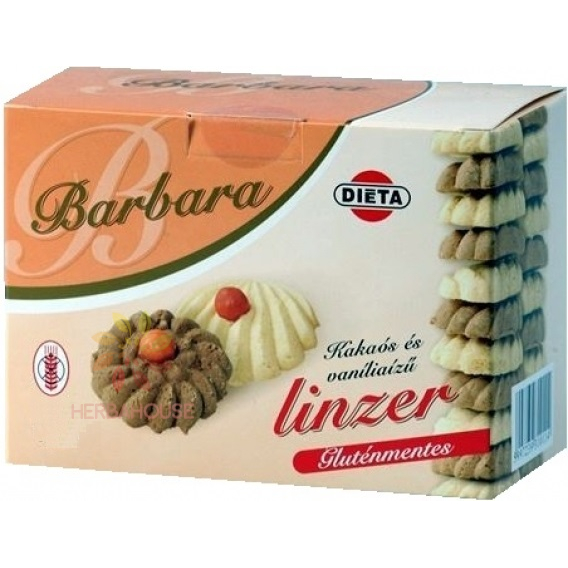 Obrázek pro Barbara Bezlepkové Linecké sušienky kakaové a vanilkové (150g)
