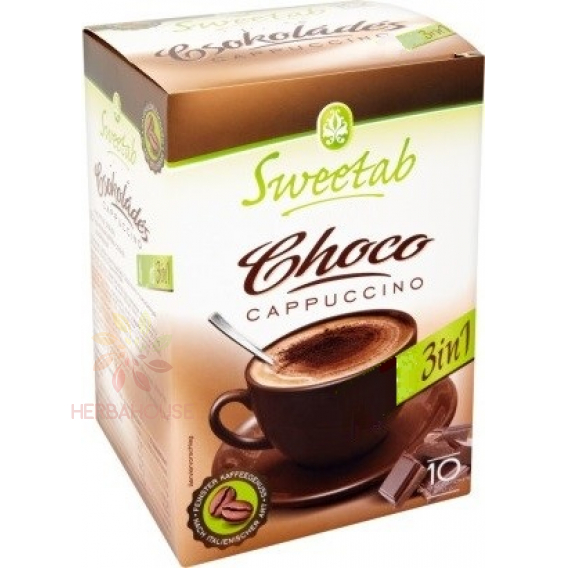 Obrázek pro Sweetab 3 in 1 Choco Cappuccino s fruktózou (10 x 10g)