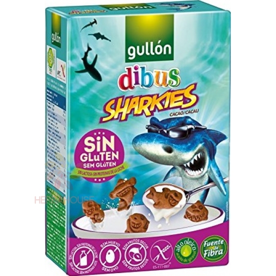 Obrázek pro Gullon shark bezlepkové kakaové sušenky (250g)