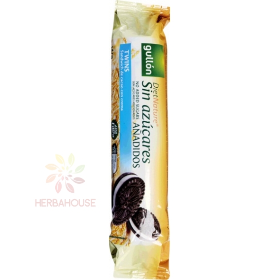 Obrázek pro Gullón Kakaové sušenky plněné krémem s vanilkovou příchutí bez cukru (147g)
