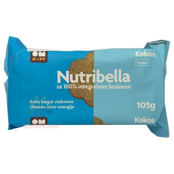 Obrázek pro Nutribella Sušenky s kokosem s fruktózou (105g)