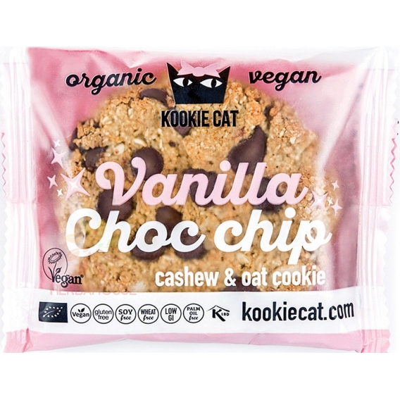 Obrázek pro Kookie Cat Bio Bezlepkové Cookie vanilka čokoláda (50g)