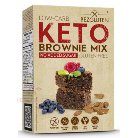 Obrázek pro Bezgluten Bezlepková Keto Brownie směs s nízkým obsahem sacharidů bez přidaného cukru (150g)