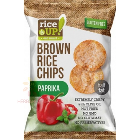 Obrázek pro Rice Up Bezlepkový rýžový chips s paprikovou příchutí (60g)