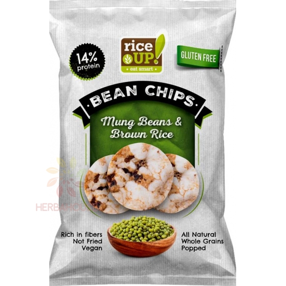 Obrázek pro Rice Up Bezlepkový rýžový chips s fazolemi mungo (60g)